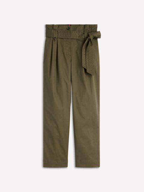 BODEN Paperbag Waist Trousers-Woodland Green