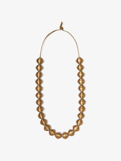 MICHAEL KORS COLLECTION Metallic Leather Beads Necklace