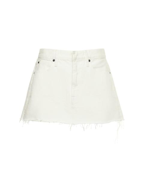 SLVRLAKE Micro cut off cotton denim mini skirt
