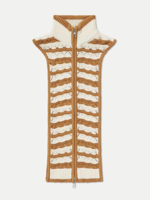 VERONICA BEARD BACCA STRIPED KNIT DICKEY