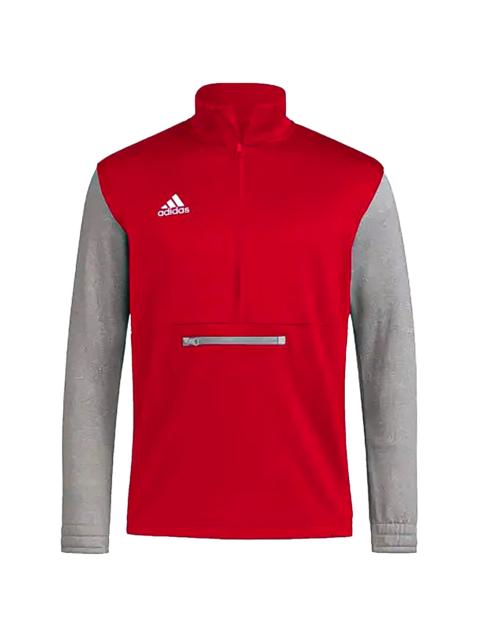 adidas Team Issue Quarter-Zip Jacket "Team Power Red / Medium Grey Heather / White" HI3070