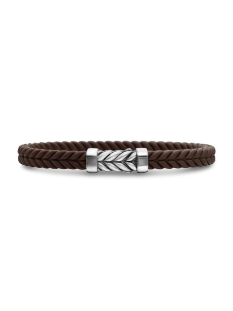DAVID YURMAN Men's Chevron Rubber Bracelet - Brown