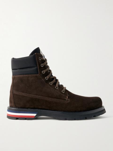 Moncler Vancouver Shell-Trimmed Suede Hiking Boots