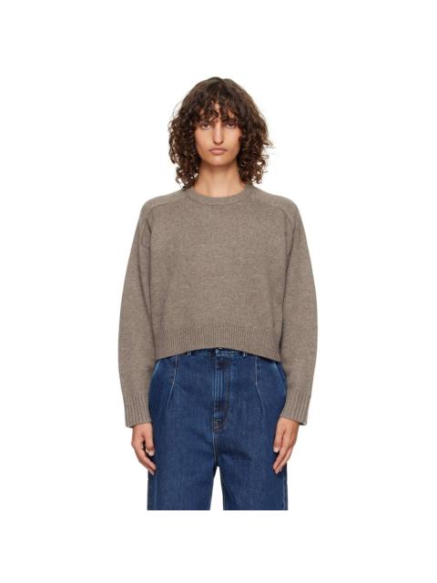 Loulou de Saison Taupe Bruzzi LDS Boxy Cashmere Sweater
