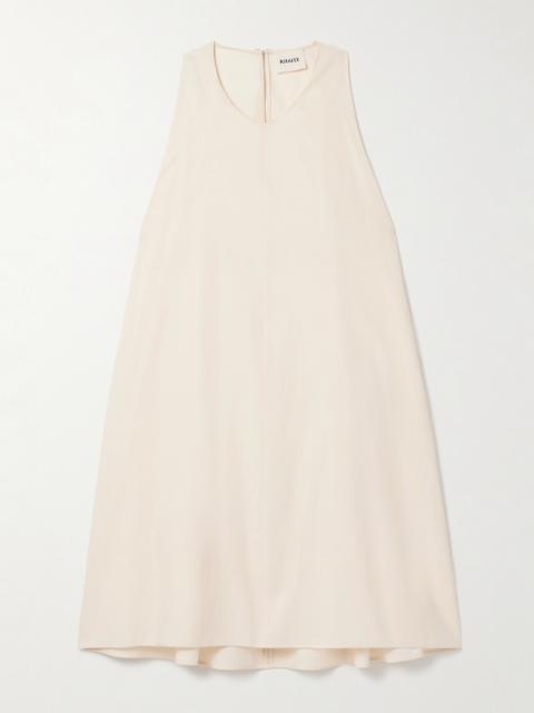 KHAITE Clay Cotton-blend Poplin Mini Dress