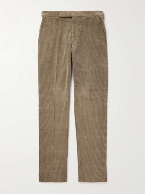 Gregory Straight-Leg Cotton and Cashmere-Blend Corduroy Trousers