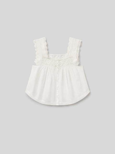 Citizens of Humanity Mia Embroidered Top In White