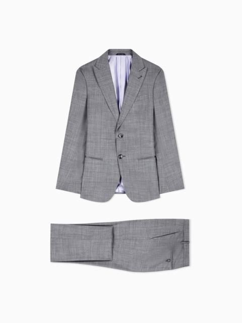 GIORGIO ARMANI SOHO LINE SINGLE-BREASTED SUIT IN WOOL AND SILK