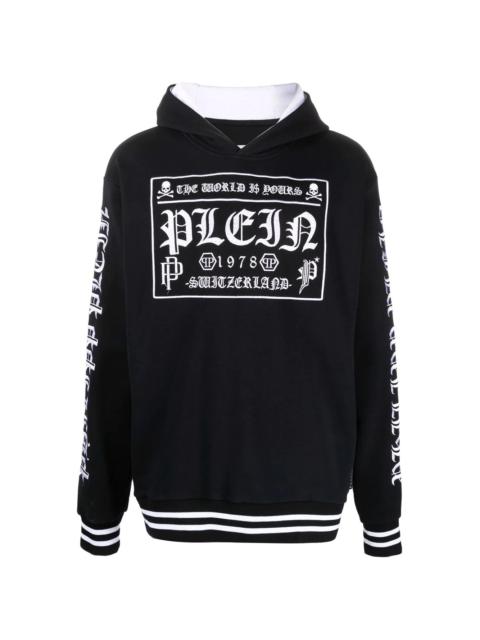 PHILIPP PLEIN logo-print pullover hoodie