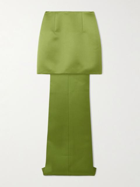 EMILIA WICKSTEAD Harleigh duchesse-satin maxi skirt Green