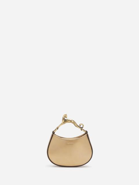 Lanvin METALLIC LEATHER NANO HOBO CAT BAG