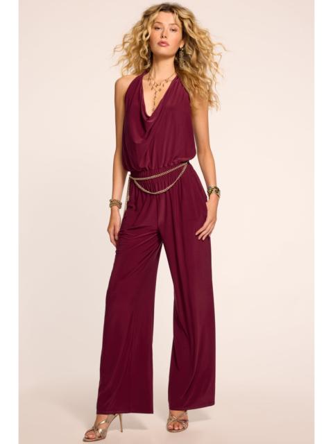 RAMY BROOK Stephanie Jersey Halter Jumpsuit | CRANBERRY