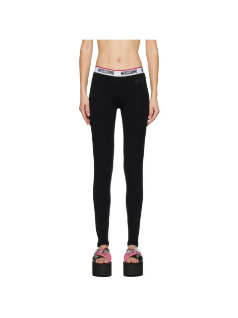 Moschino Black Bonded Leggings