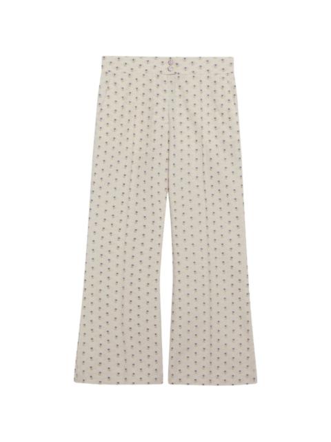 Valentino floral-print trousers