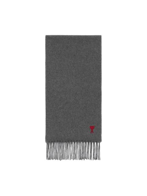 AMI Paris embroidered logo scarf