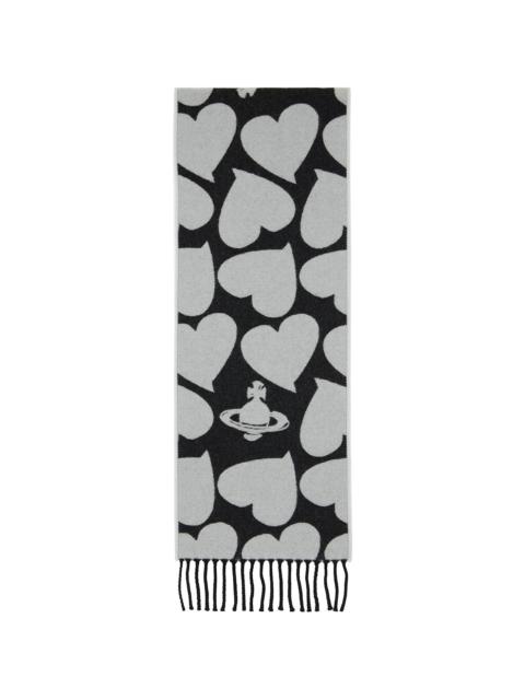 Vivienne Westwood Black & Gray Thin Scarf