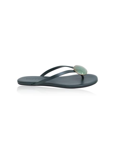 CHRISTOPHER ESBER Aura Quartz Flip Flop green
