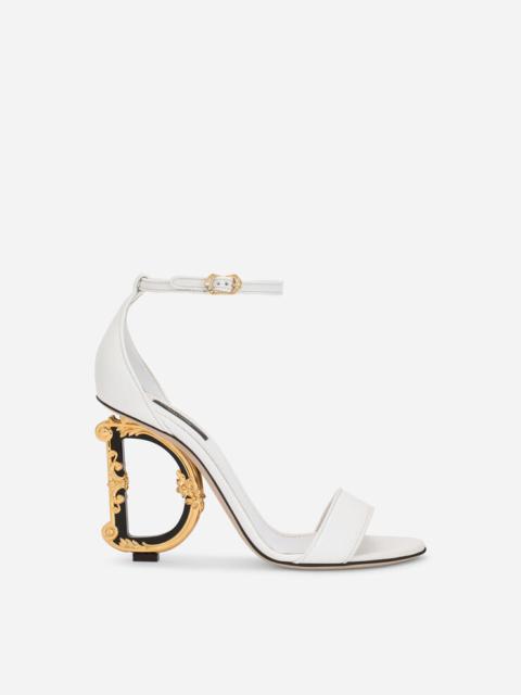 Nappa leather sandals with baroque DG detail