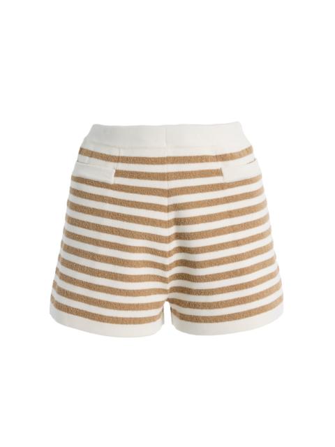 POSSE Exclusive Ari Striped Knit Shorts brown