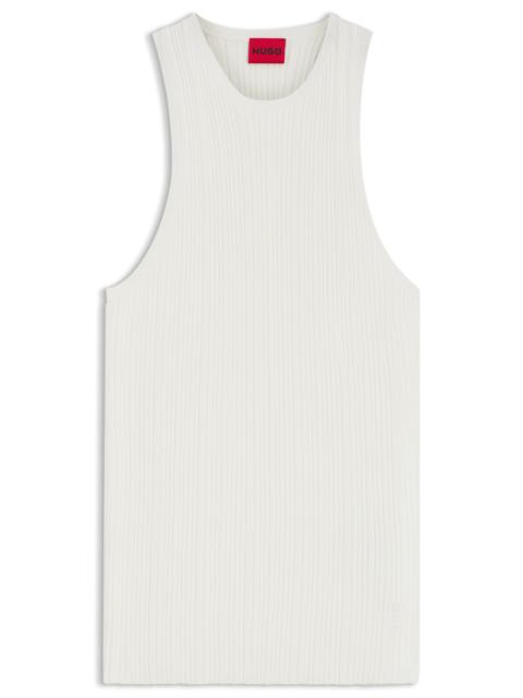 HUGO SLEEVELESS TOP WITH IRREGULAR RIB