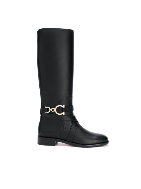 FERRAGAMO Gancini knee-high boots