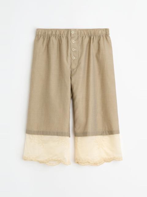 Our Legacy Frill Short Hazel Grid Cloud Cotton Silk