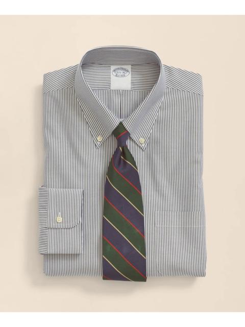 Brooks Brothers Stretch Supima® Cotton Non-Iron Pinpoint Oxford Button-Down Collar, Candy Stripe Dress Shirt