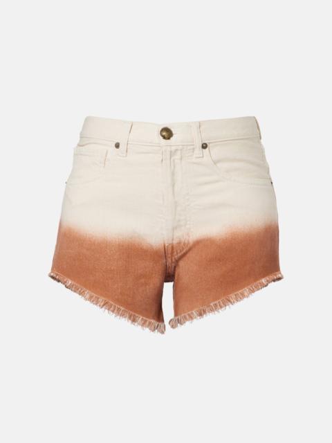 Alanui Shades Of Eden denim shorts