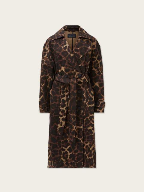 ALLSAINTS ABEL LEOPARD PRINT TRENCH COAT