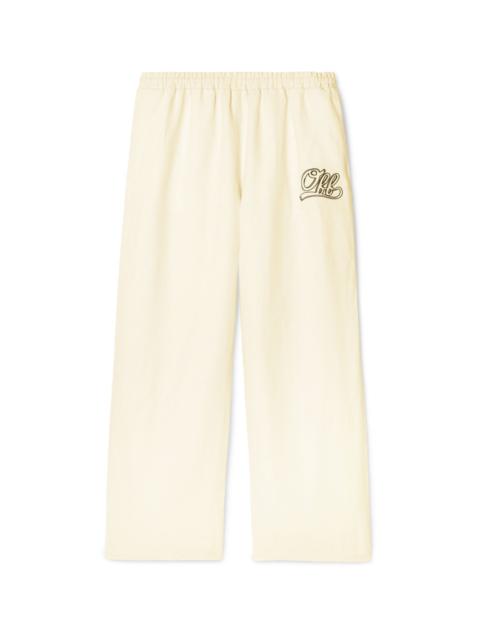 Off-White Ivory Linen Souvenir Pants