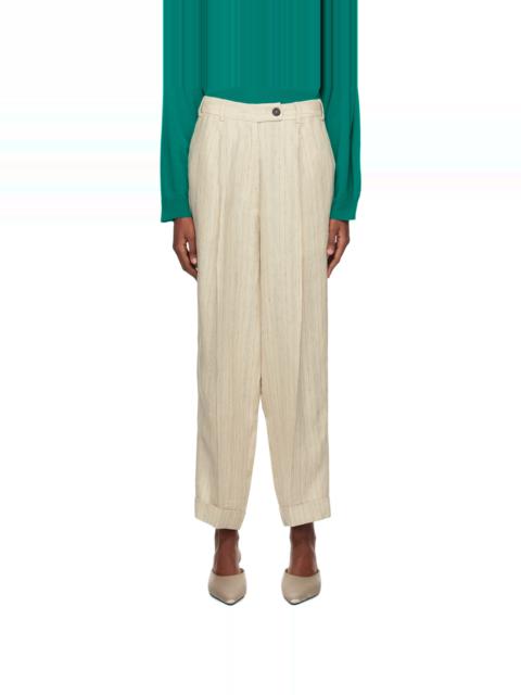 CORDERA Beige Loose-Fit Trousers