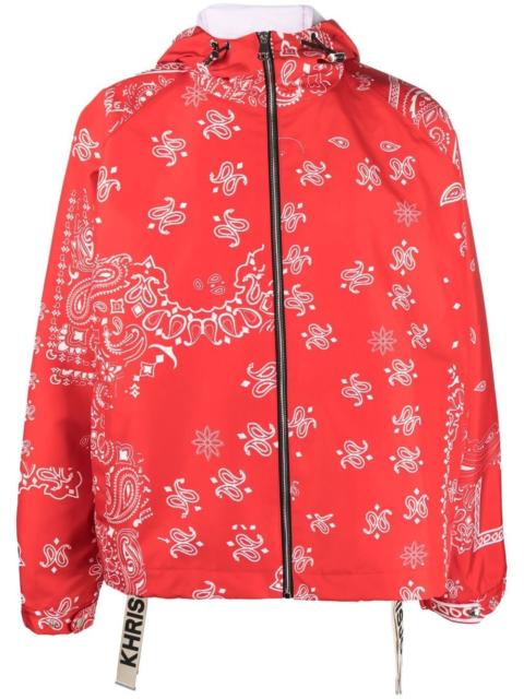 Khrisjoy paisley-embroidery hooded jacket