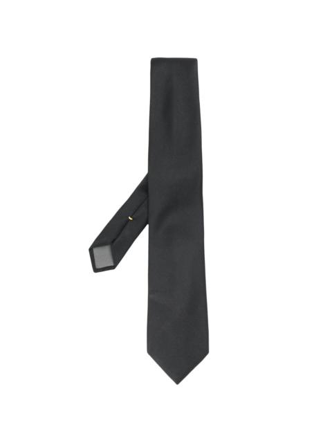 pointed tip silk tie