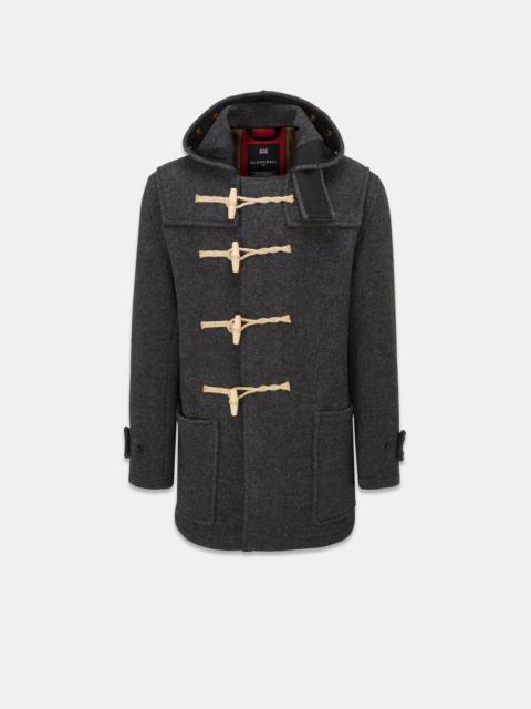 GLOVERALL Men's Mid-Length Monty Duffle Coat Charcoal with Union Jack Lining