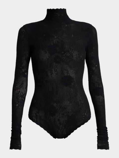 Givenchy High Neck Long Sleeve Bodysuit