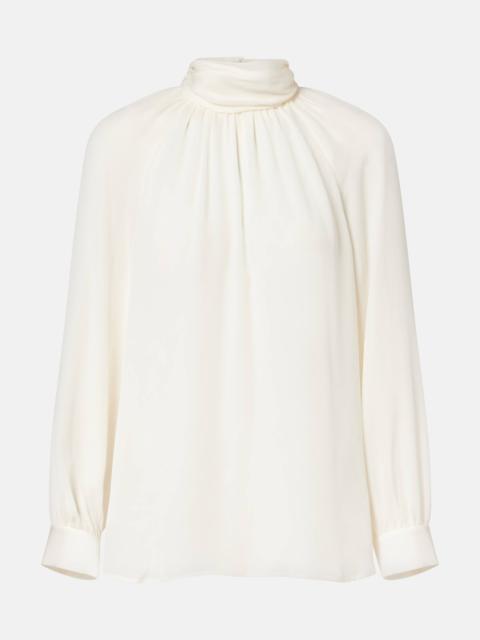 NILI LOTAN Axelle silk georgette blouse