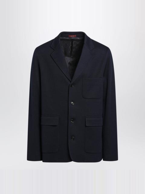 GUCCI Gucci Blue Single-Breasted Cotton Jersey Jacket Men