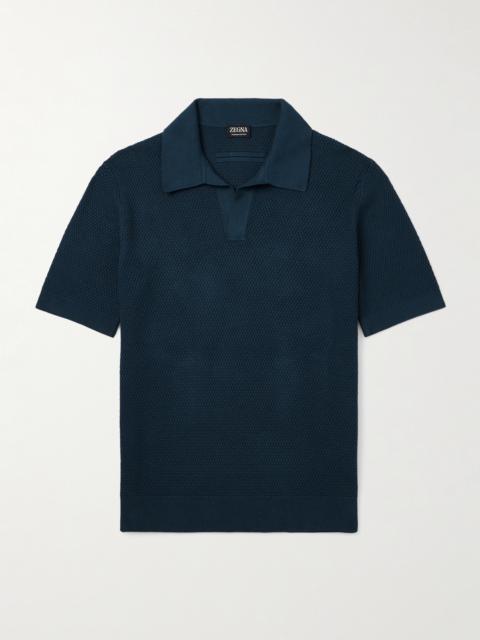 ZEGNA Slim-Fit Cotton-Piqué Polo Shirt