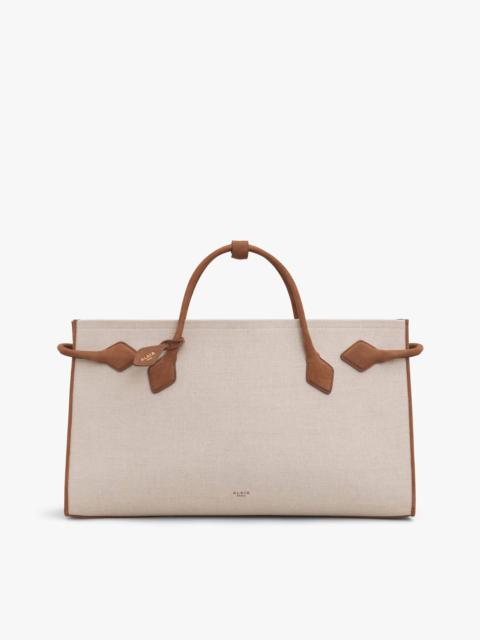 Alaïa LE TECKEL TOTE BAG IN CANVAS AND NUBUCK
