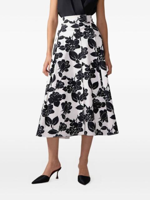 CAROLINA HERRERA floral-print midi skirt