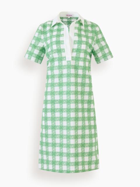 ROSIE ASSOULIN Mini Rugby Dress in Grass Green
