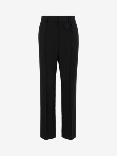 MM6 Maison Margiela Badge pleated trousers