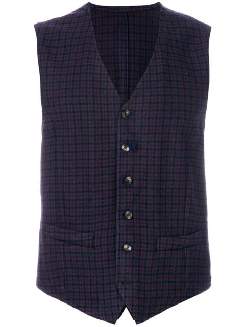 LARDINI tartan gilet