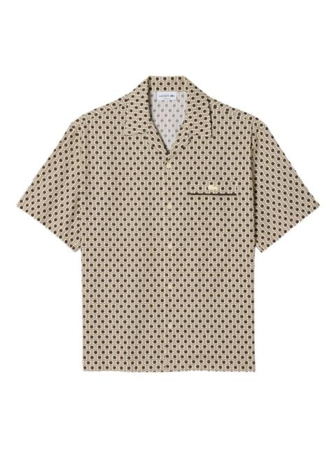 LACOSTE patterned pocket shirt
