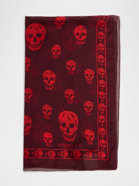 Alexander McQueen Classic Skull Silk Scarf