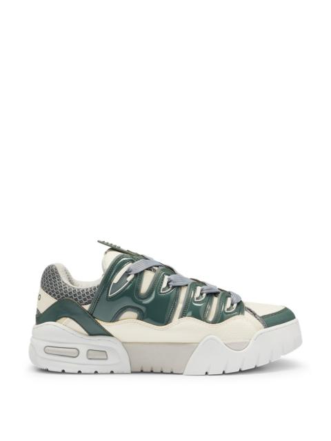 HUGO SKATE-INSPIRED TRAINERS IN MIXED MATERIALS