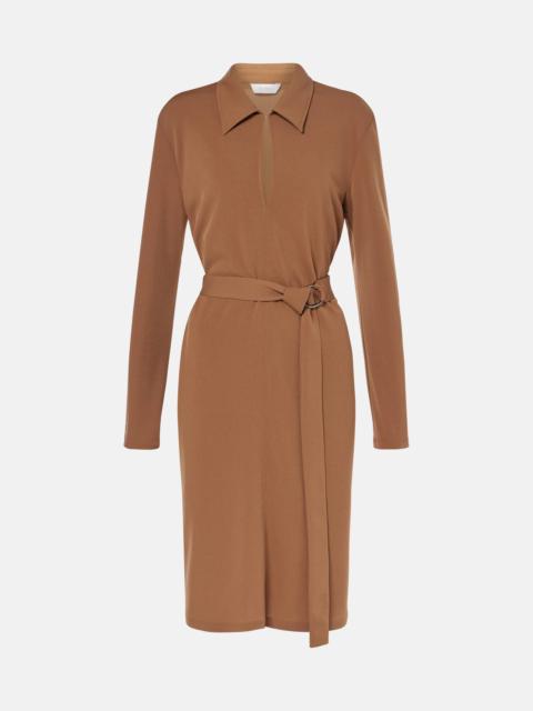Max Mara Dorema belted jersey minidress