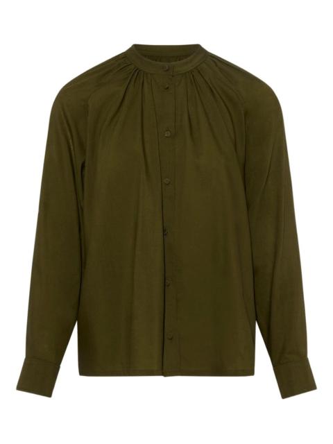 Yves Salomon pleated-neck shirt