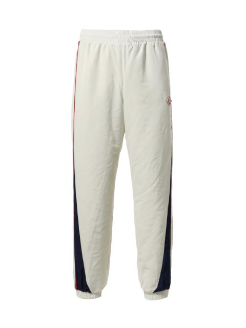 SIDE PANELLED SHELL SUIT TRACK PANT / WHT