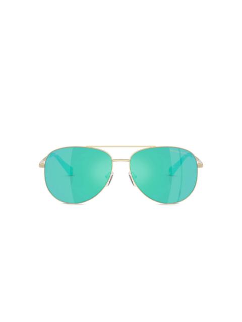 MICHAEL KORS chain-detail pilot sunglasses